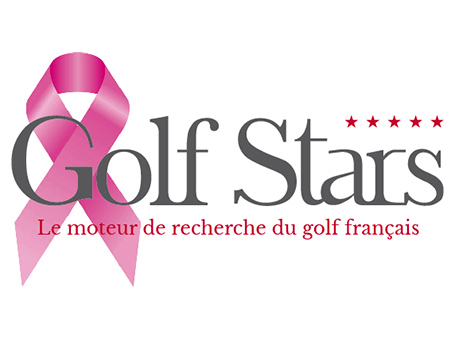 logo de GolfStars avec ruban rose d'octobre rose