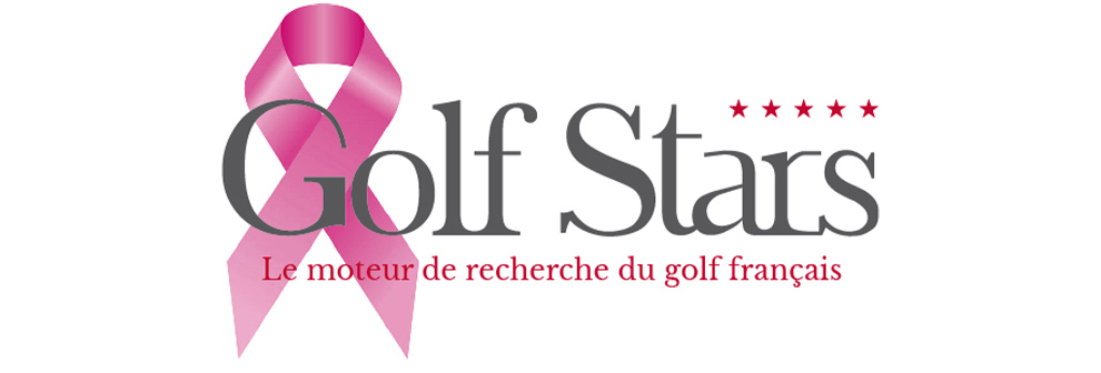 logo de GolfStars avec ruban rose d'octobre rose